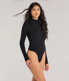 From bold to effortless, the Winter Slay Turtleneck Long Sleeve Bodysuit lets you define your vibe with black tops that speak your style.