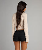 Cozy Charm Cropped Knit Cardigan