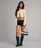 Cozy Charm Cropped Knit Cardigan