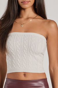Cozy Glam Cable Knit Tube Top | Windsor