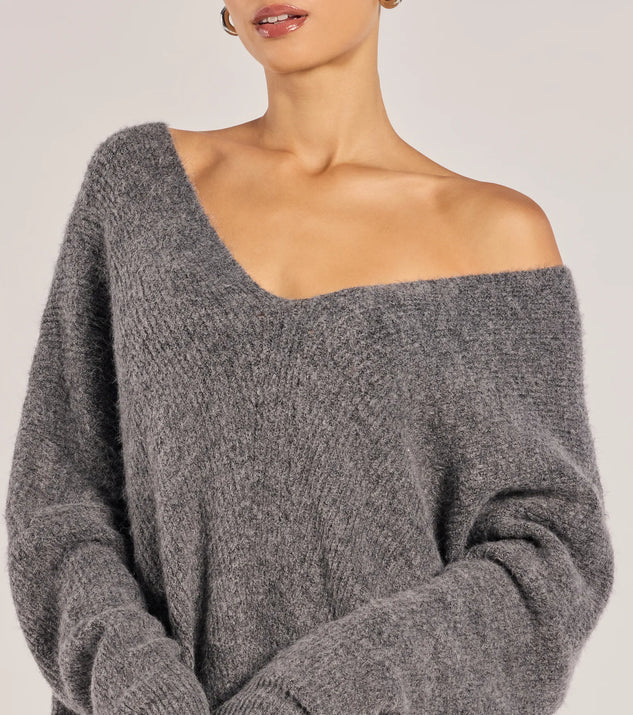 【在庫有】 Effortless Windsor | Sweater Oversized Sleeve Long Knit Cozy And その他