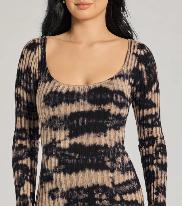 tie dye knit midi dress Tie Dye Soft Knit Midi Dress