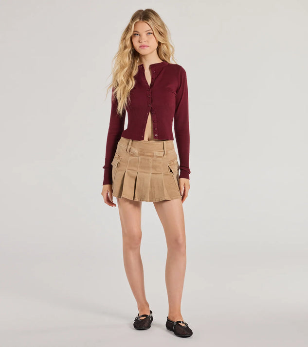 Chic Staple Crew Neck Cropped Knit Cardigan | Windsor
