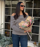 Cozy Factor Ribbed Knit Off-The-Shoulder Sweater