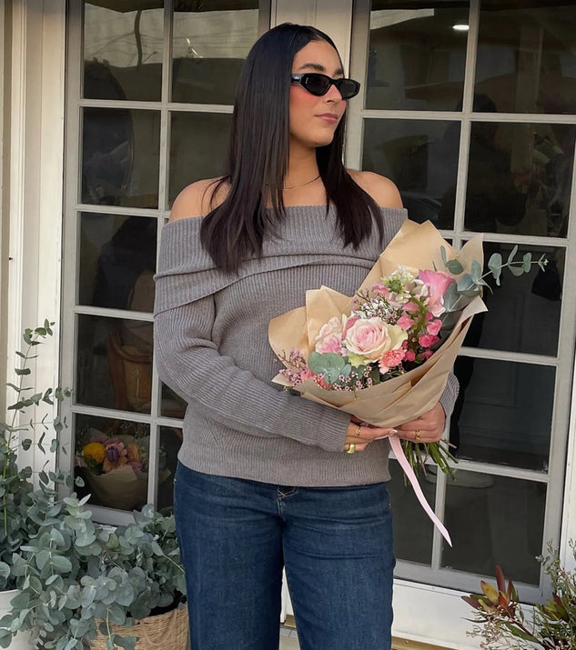 Cozy Factor Ribbed Knit Off-The-Shoulder Sweater | Windsor Cozy Factor Ribbed Knit Off-The-Shoulder Sweater | Windsor