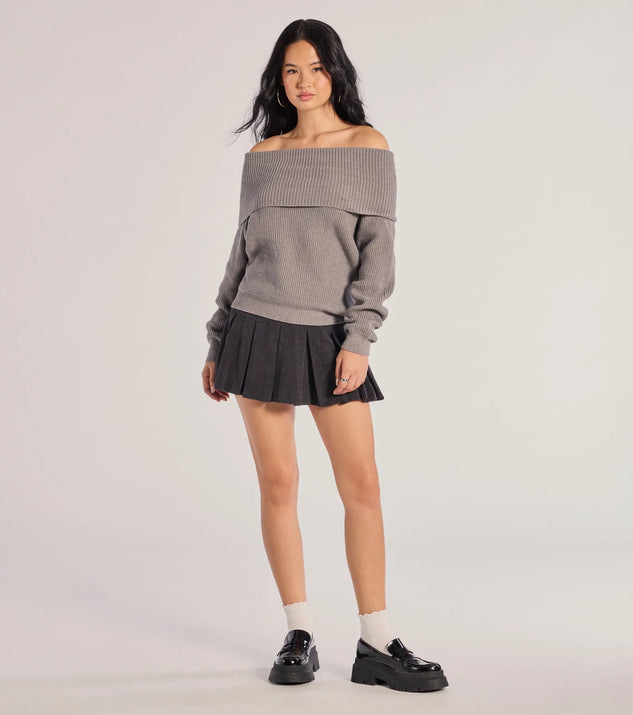Cozy Factor Ribbed Knit Off-The-Shoulder Sweater | Windsor