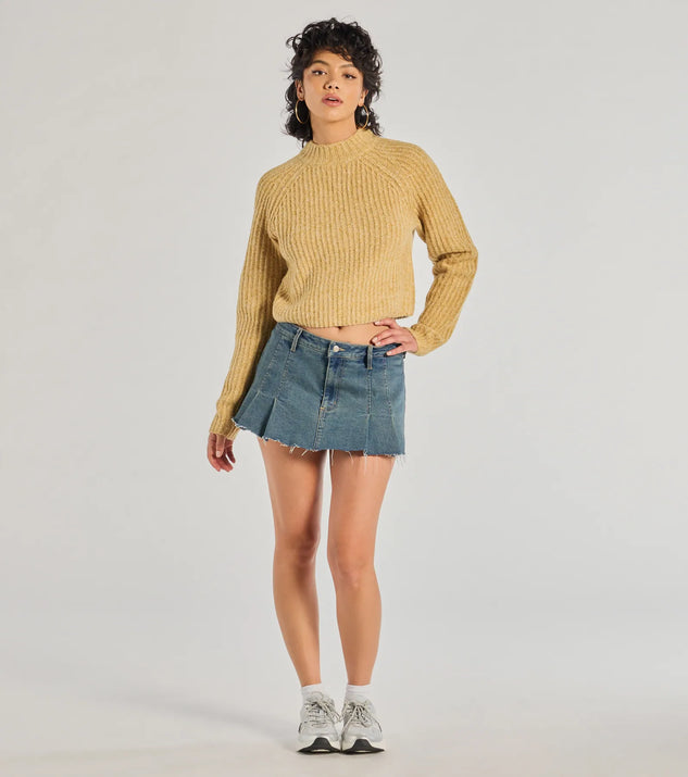 トップス STONE  moc neck knit sweater Threadbare mock neck knit sweater in taupe and stone | ASOS