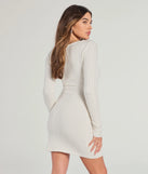 Whether you're headed to brunch or running errands, the Such A Flirt Lace Trim Scoop Neck Knit Mini Dress in ivory delivers effortless style in a breathable, go-to casual dress.