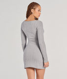 Whether you're headed to brunch or running errands, the Such A Flirt Lace Trim Scoop Neck Knit Mini Dress in heather gray delivers effortless style in a breathable, go-to casual dress.