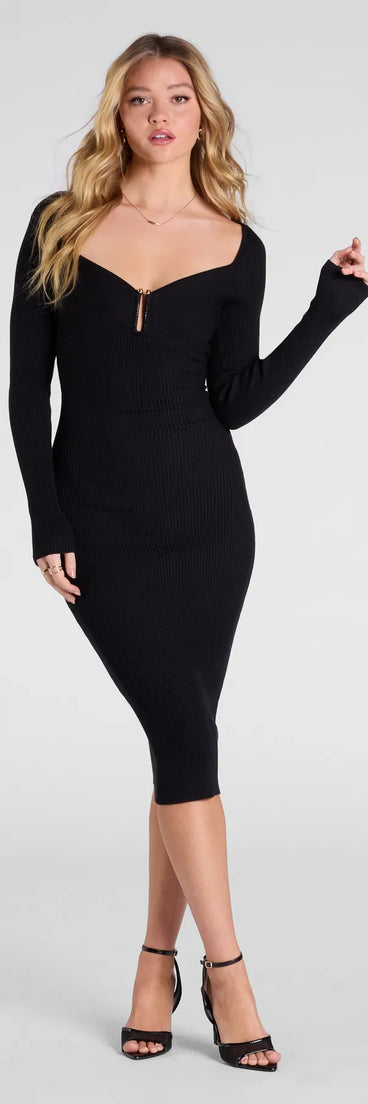 who made dress to impress Made To Impress Long Sleeve Bodycon Midi Dress