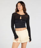 Perfectly Chic Button Crop Sweater Topper