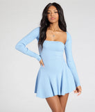 The Charming Duo Long Sleeve Bolero in light blue brings sleek style to any graduation outfit, from cap and gown to after-party.