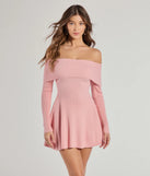 Whether you're headed to brunch or running errands, the Chic Staple Ribbed Knit Skater Dress in pink delivers effortless style in a breathable, go-to casual dress.
