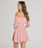 Make a bold statement in the Chic Staple Ribbed Knit Skater Dress in pink, the perfect spring dress for weddings, cocktail hours, nights out, and/or seasonal celebrations.