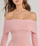 Revamp your 2025 wardrobe with this chic addition, the Chic Staple Ribbed Knit Skater Dress in pink, perfect for elevating your style in the new year.