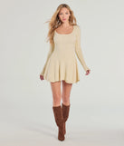 Upgrade your style game for 2025 with the Cutest Twirl Long Sleeve Knit Skater Dress, perfect for any fashion-forward wardrobe.