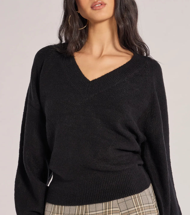 Comfy Chic Knit V-neck Pullover Sweater | Windsor