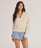 The Chic Allure Checkered Knit Sleeveless Vest in ivory with a modern design and trendy look is part of the latest women's tops collection to elevate your 2025 wardrobe.