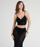From bold to effortless, the Bohemian Vibes Crochet Knit Crop Top lets you define your vibe with black tops that speak your style.