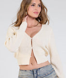 Stay on-trend this season with the Springtime Cutie Button Front Knit Cardigan in beige, a must-have for creating stylish and effortless seasonal looks.