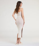 Whether you're headed to brunch or running errands, the Easily Stunning Cutout Striped Midi Dress in ivory delivers effortless style in a breathable, go-to casual dress.