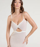 Step into milestone moments with the Easily Stunning Cutout Striped Midi Dress, a standout in ivory dresses perfect for birdal showers, Easter celebrations, and 2025 grad looks.