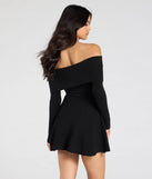 Whether you're headed to brunch or running errands, the Chic Staple Ribbed Knit Skater Dress in black delivers effortless style in a breathable, go-to casual dress.