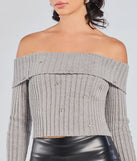 
Upgrade your style game for 2025 with the Cozy Glitz Off-The-Shoulder Rhinestone Sweater in gray, perfect for any fashion-forward wardrobe.