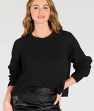 Comfiest Cutie Long Sleeve Waffle Knit Sweater