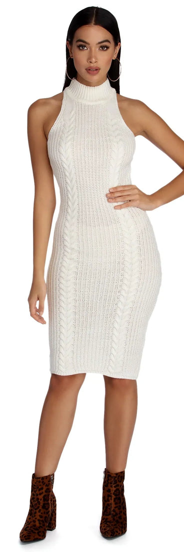 Snowed In Sweater Midi Dress