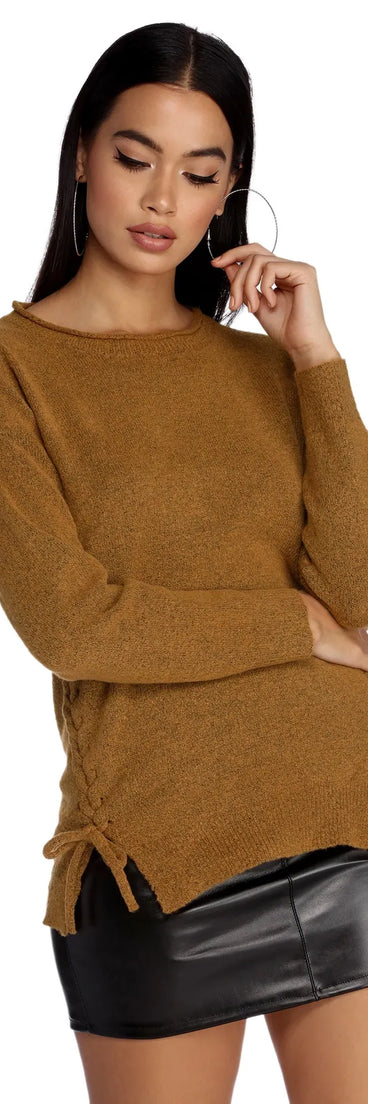 Side To Side Lattice Sweater