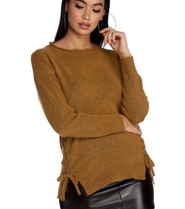 Side To Side Lattice Sweater