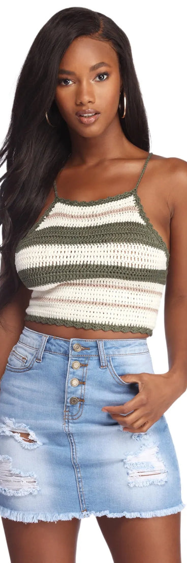 Cutie In Crochet Crop Top