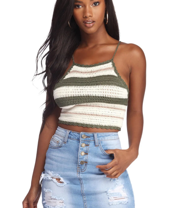 Cutie In Crochet Crop Top