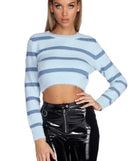 Stripe Away Cropped Pullover Sweater