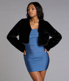 Pure Luxe Faux Fur Crop Jacket