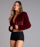 Faux The Drama Cropped Jacket