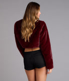 Faux The Drama Cropped Jacket