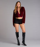Faux The Drama Cropped Jacket