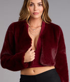 Faux The Drama Cropped Jacket