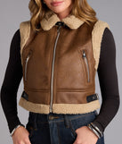 Cider Sips Faux Shearling Vest
