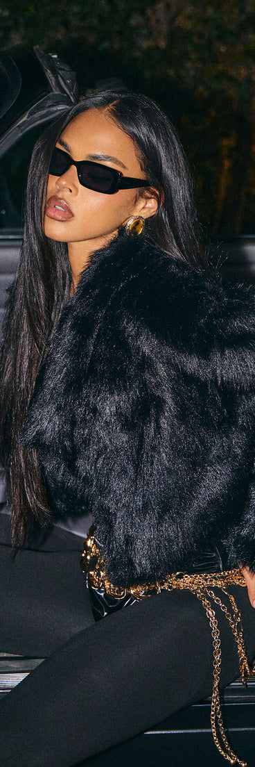 High Drama Cropped Faux Fur Jacket