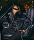 High Drama Cropped Faux Fur Jacket