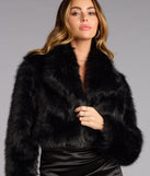 High Drama Cropped Faux Fur Jacket
