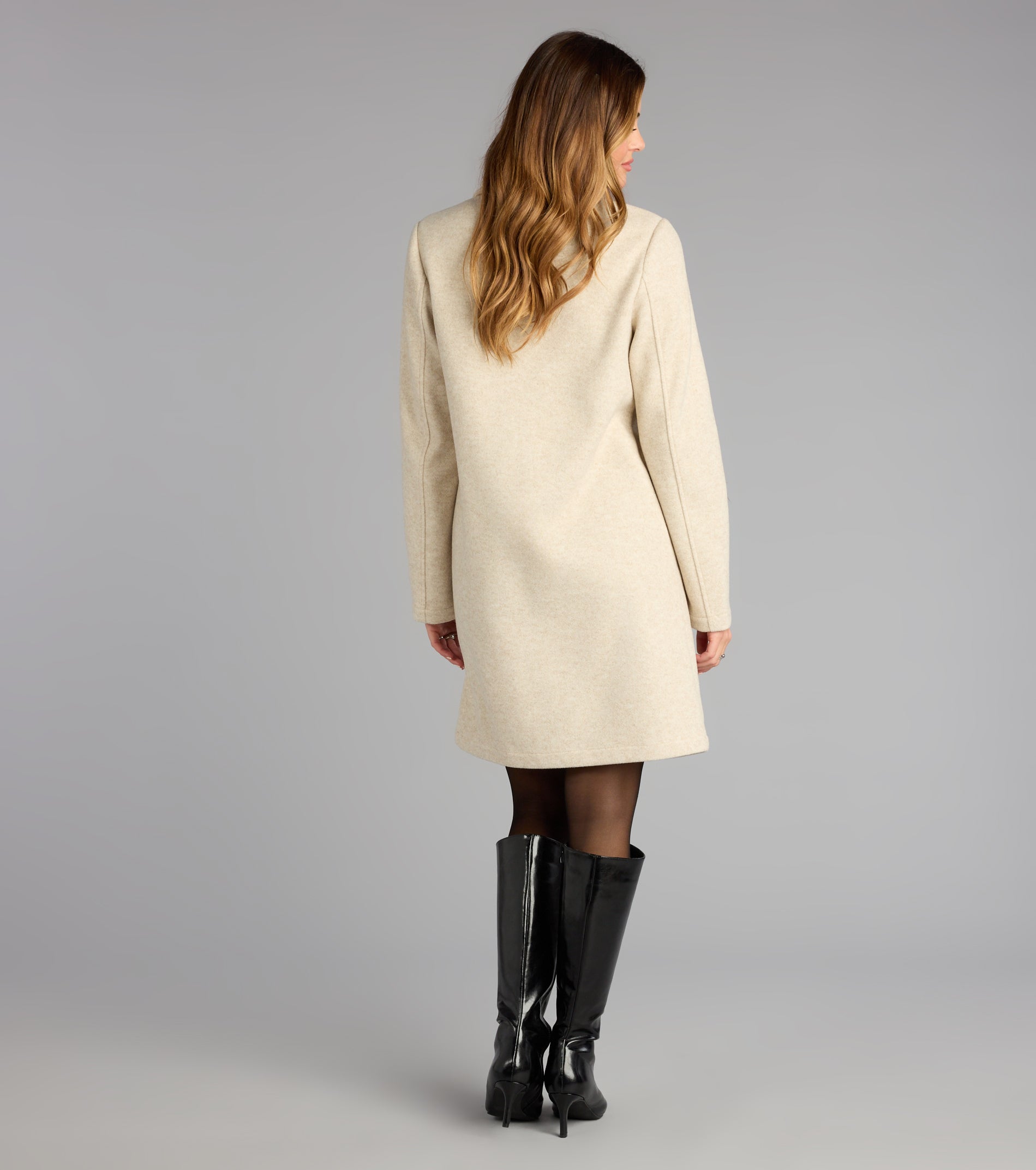 Chic Agenda Faux Wool Trench Coat | Windsor