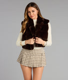 Chill Luxe Faux Fur Crop Vest