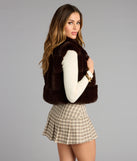 Chill Luxe Faux Fur Crop Vest