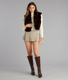 Chill Luxe Faux Fur Crop Vest