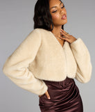 High Society Faux Fur Crop Bolero
