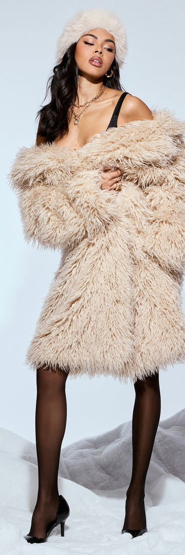 Luxe Life Faux Fur Trench Coat